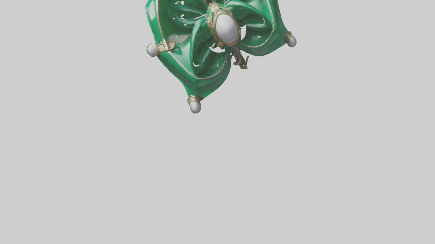 3D model Emerald Bow model VR / AR / low-poly