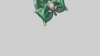 3D model Emerald Bow model VR / AR / low-poly