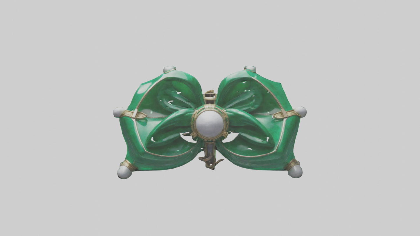 3D model Emerald Bow model VR / AR / low-poly