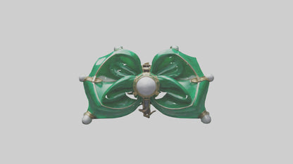 3D model Emerald Bow model VR / AR / low-poly