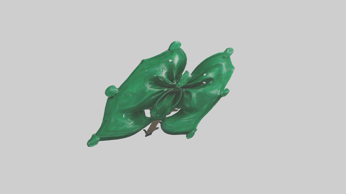 3D model Emerald Bow model VR / AR / low-poly