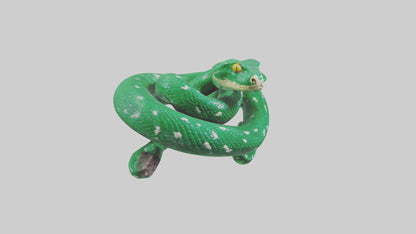 3D model Emerald Tree Boa statue model VR / AR / low-poly