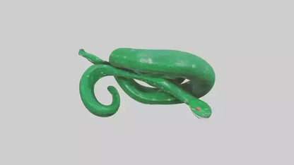 3D model Emerald Tree Boa statue model VR / AR / low-poly