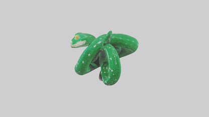 3D model Emerald Tree Boa statue model VR / AR / low-poly