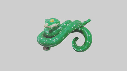 3D model Emerald Tree Boa statue model VR / AR / low-poly