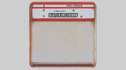 3D model Emergency Contact Information Warning Sign model VR / AR / low-poly