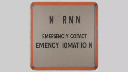 3D model Emergency Contact Information Warning Sign model VR / AR / low-poly