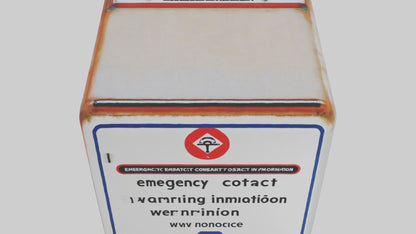 3D model Emergency Contact Information Warning Sign model VR / AR / low-poly