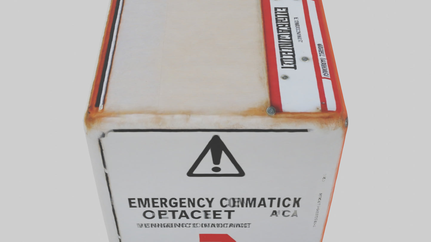 3D model Emergency Contact Information Warning Sign model VR / AR / low-poly