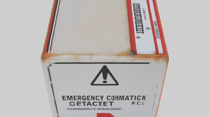 3D model Emergency Contact Information Warning Sign model VR / AR / low-poly