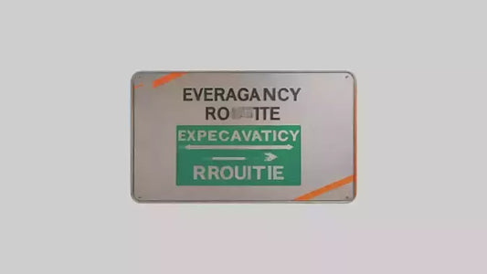 3D model Emergency Evacuation Route Attention Sign model VR / AR / low-poly