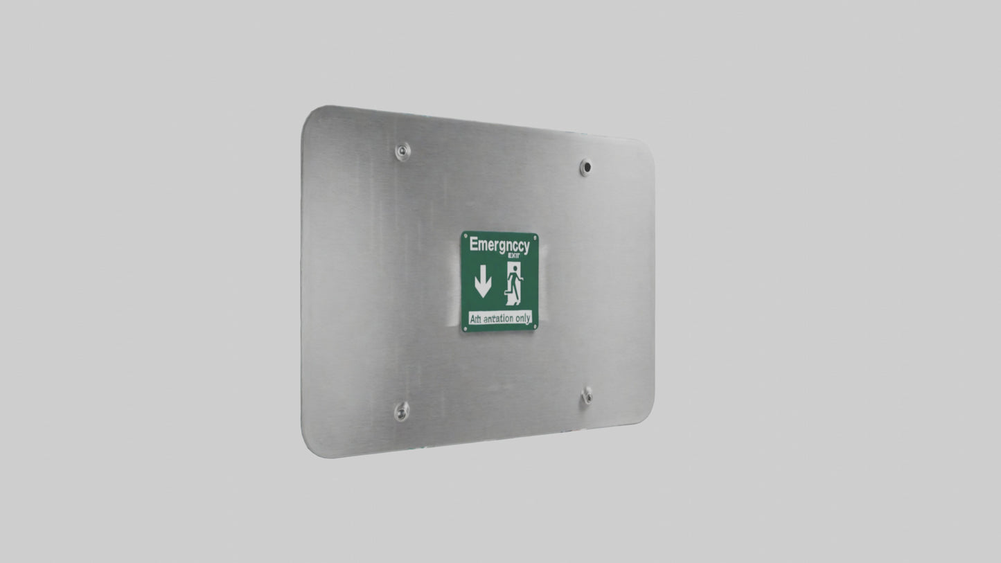 3D model Emergency Exit Only Attention Sign model VR / AR / low-poly