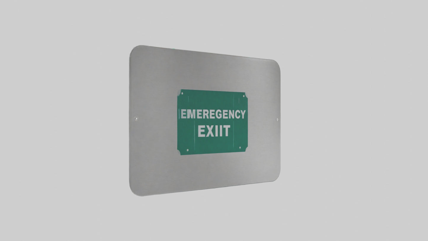3D model Emergency Exit Only Attention Sign model VR / AR / low-poly