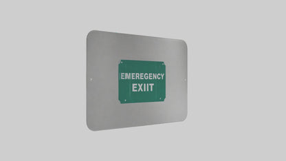 3D model Emergency Exit Only Attention Sign model VR / AR / low-poly