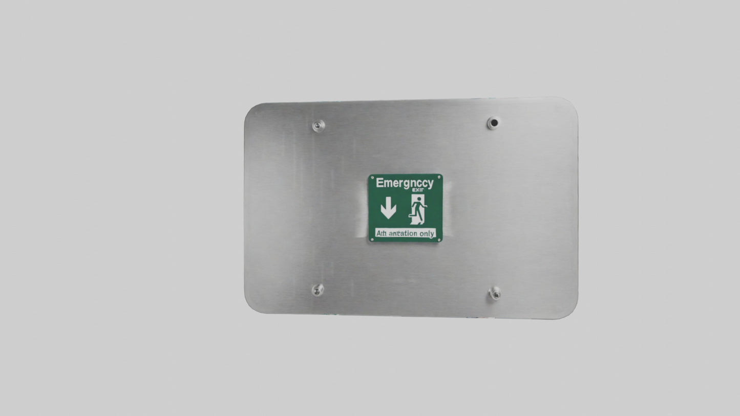 3D model Emergency Exit Only Attention Sign model VR / AR / low-poly