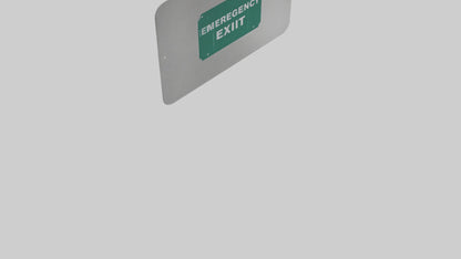 3D model Emergency Exit Only Attention Sign model VR / AR / low-poly