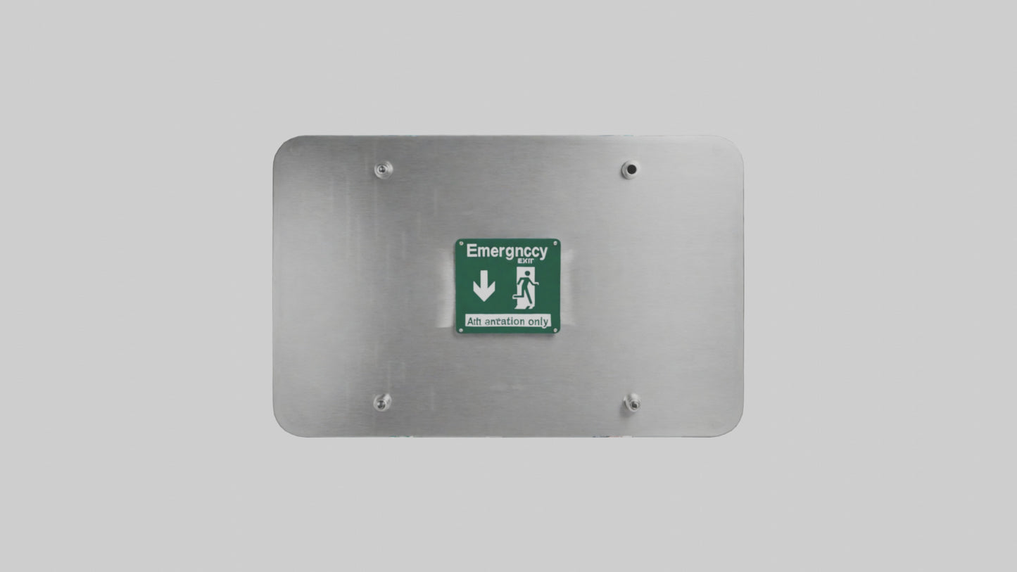 3D model Emergency Exit Only Attention Sign model VR / AR / low-poly