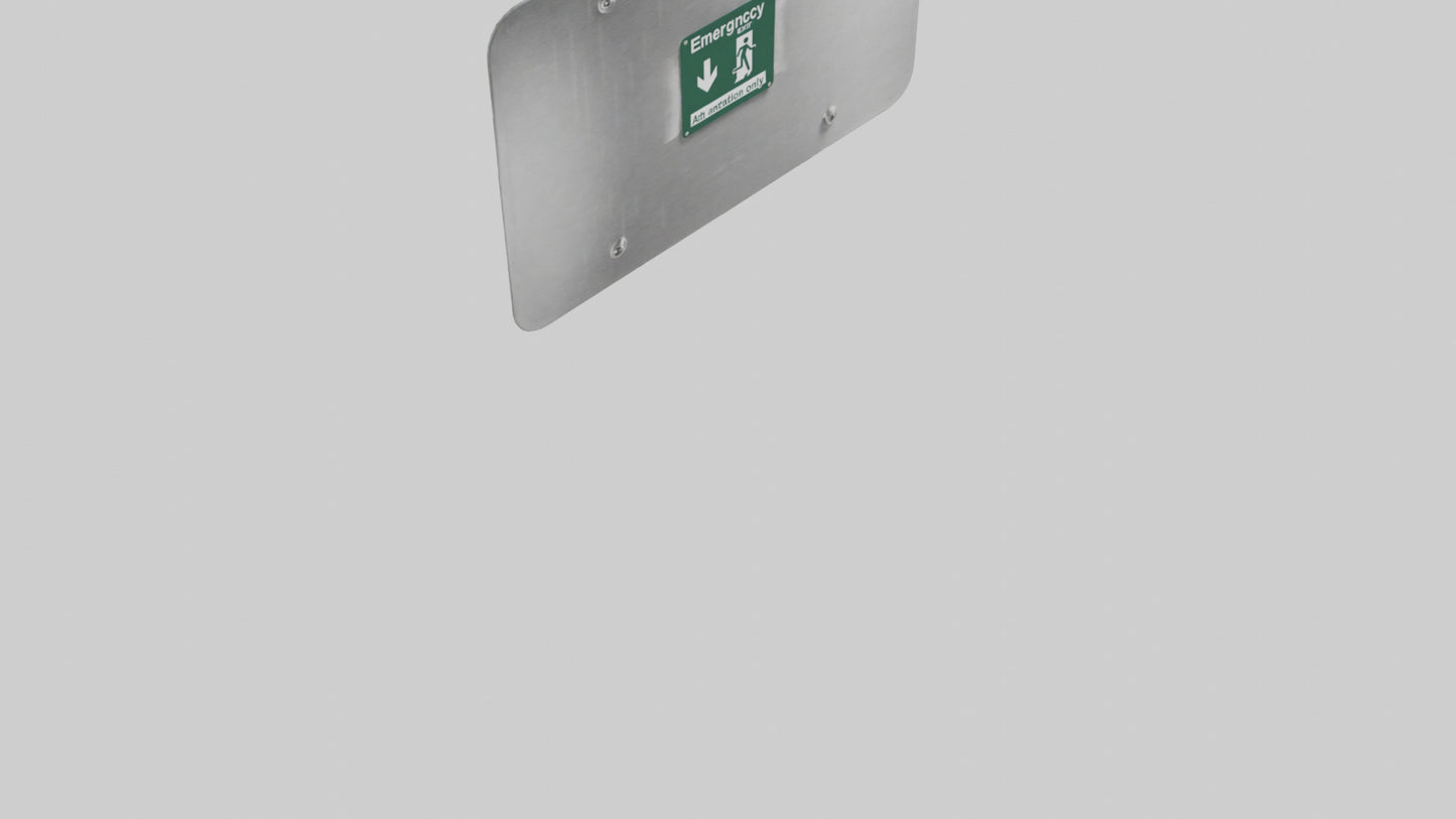 3D model Emergency Exit Only Attention Sign model VR / AR / low-poly