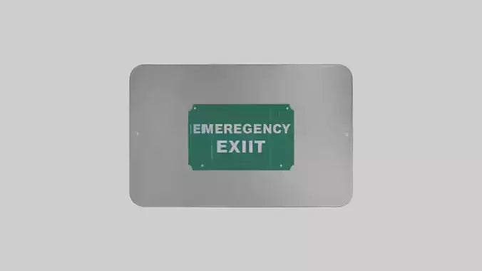 3D model Emergency Exit Only Attention Sign model VR / AR / low-poly