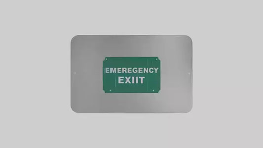 3D model Emergency Exit Only Attention Sign model VR / AR / low-poly