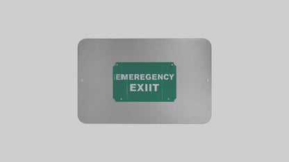 3D model Emergency Exit Only Attention Sign model VR / AR / low-poly