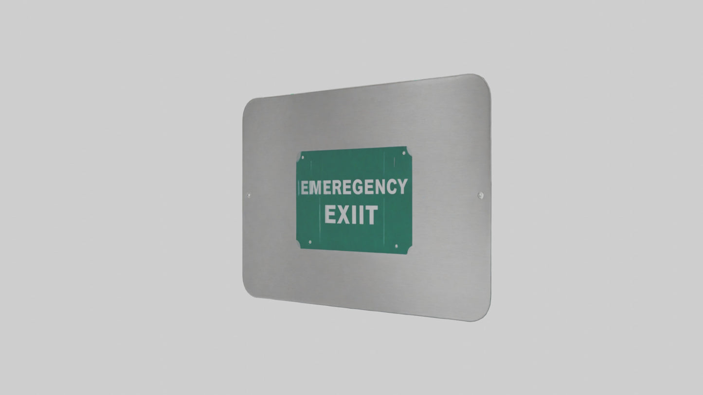 3D model Emergency Exit Only Attention Sign model VR / AR / low-poly