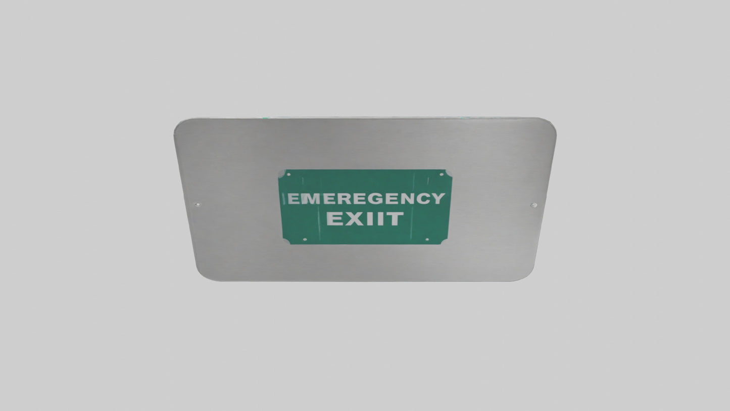 3D model Emergency Exit Only Attention Sign model VR / AR / low-poly