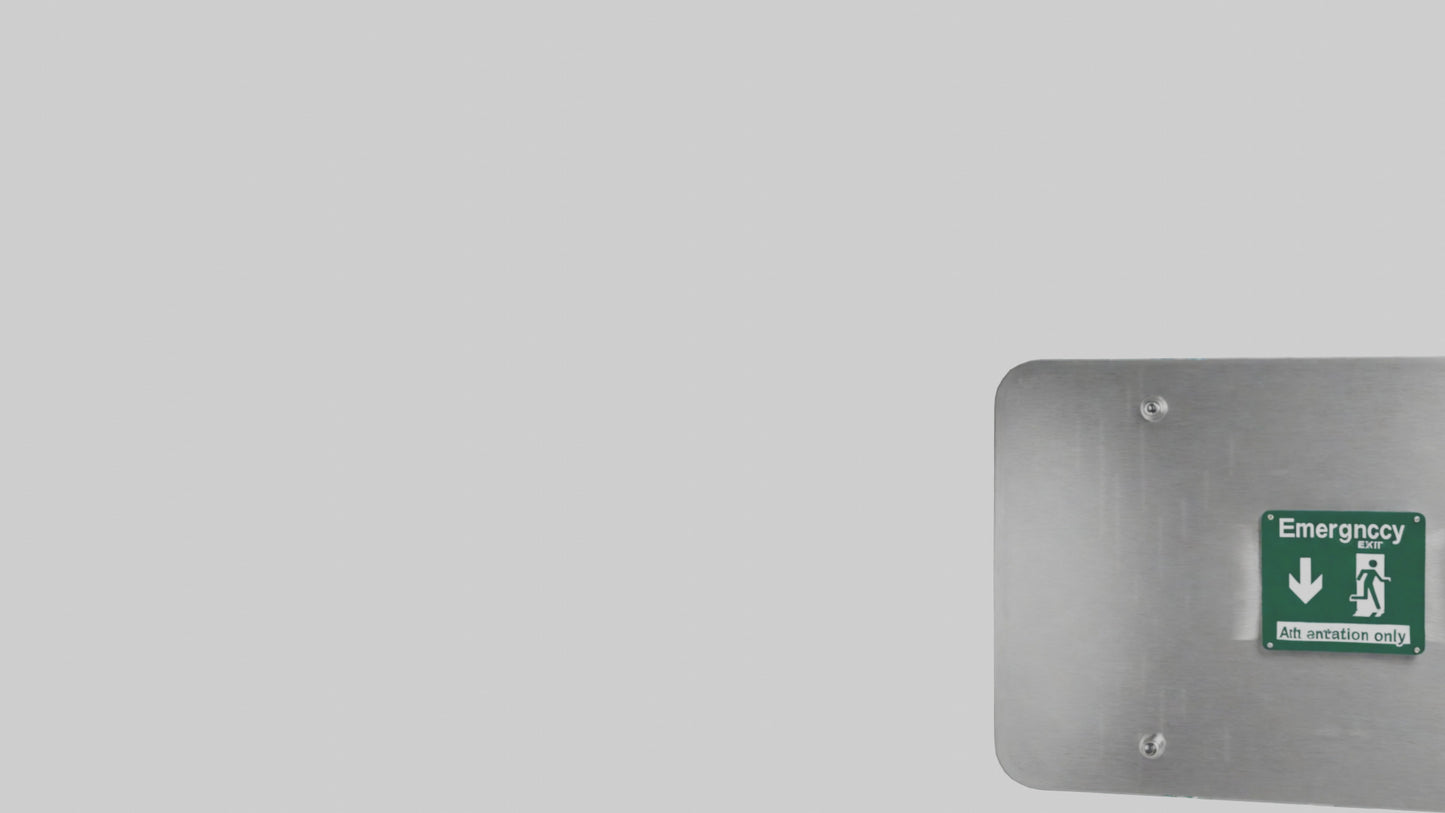 3D model Emergency Exit Only Attention Sign model VR / AR / low-poly