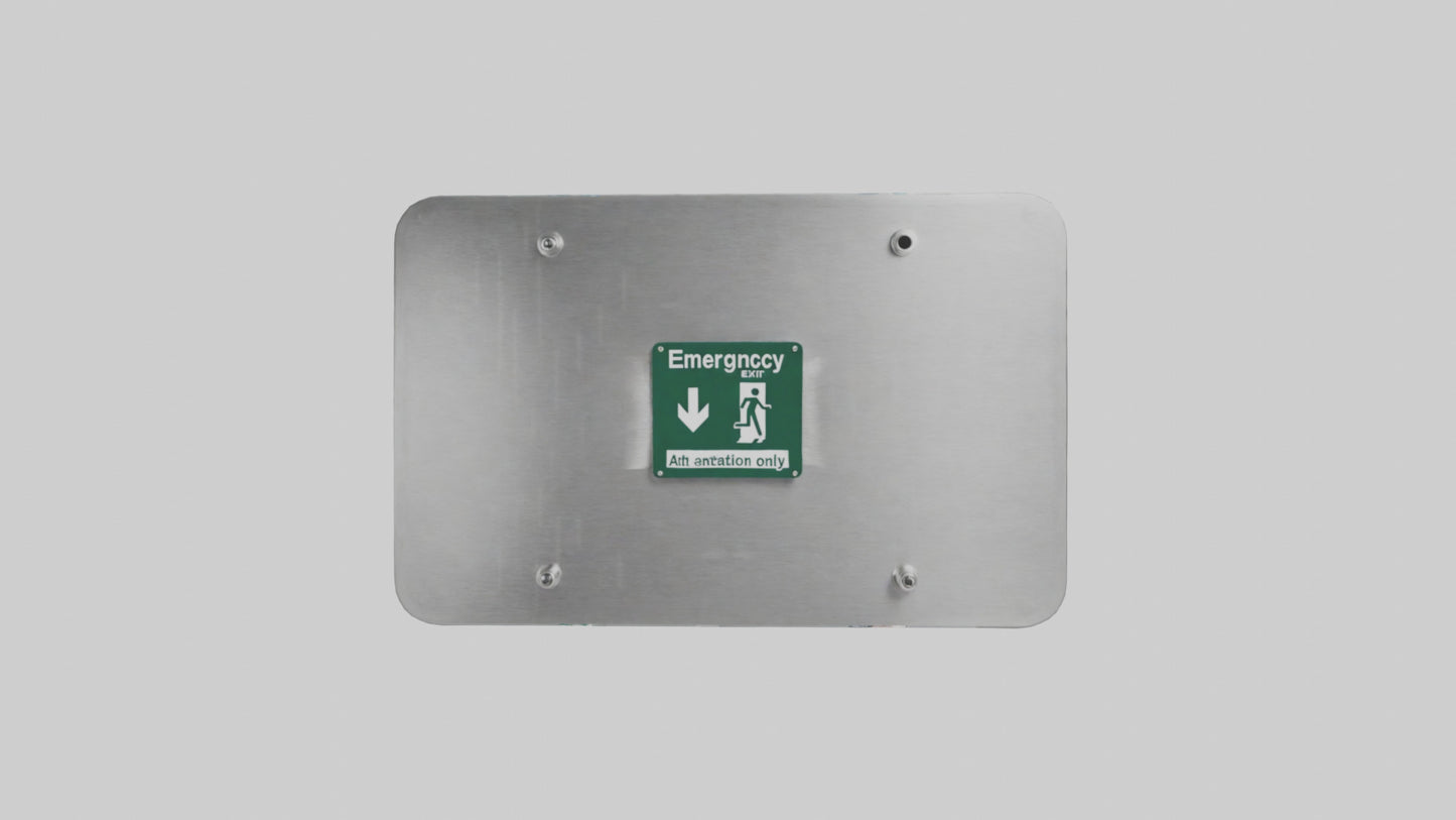 3D model Emergency Exit Only Attention Sign model VR / AR / low-poly