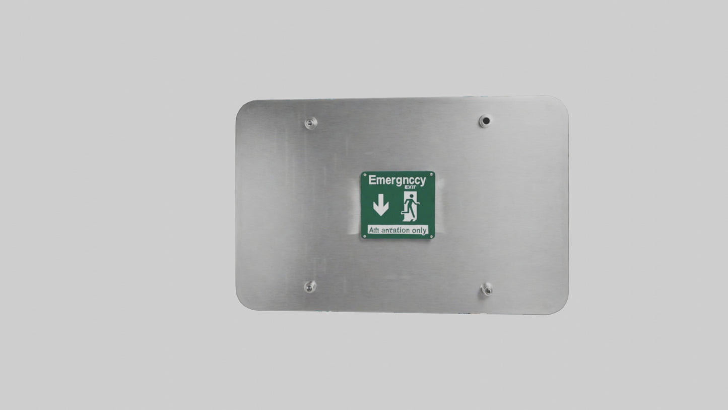 3D model Emergency Exit Only Attention Sign model VR / AR / low-poly