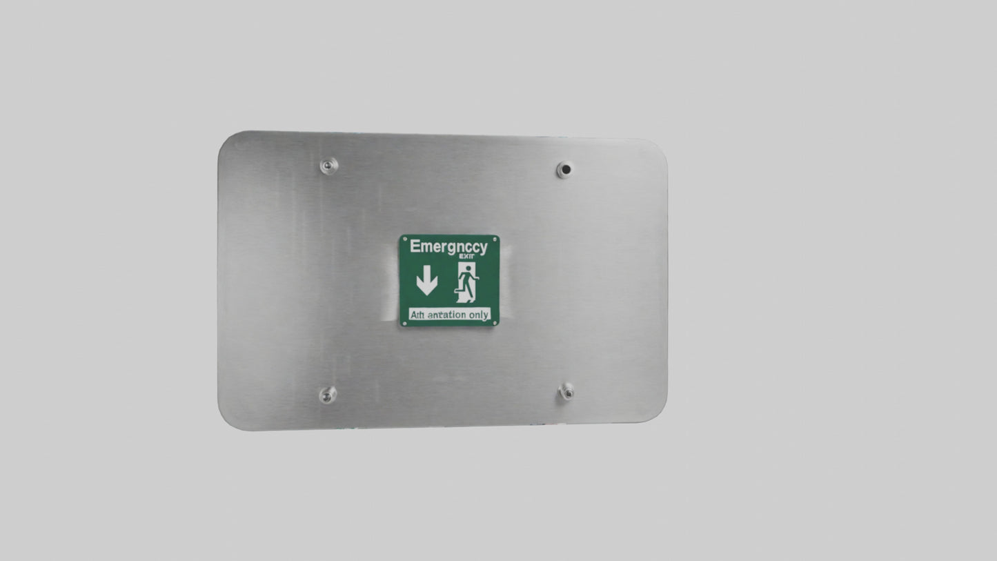 3D model Emergency Exit Only Attention Sign model VR / AR / low-poly