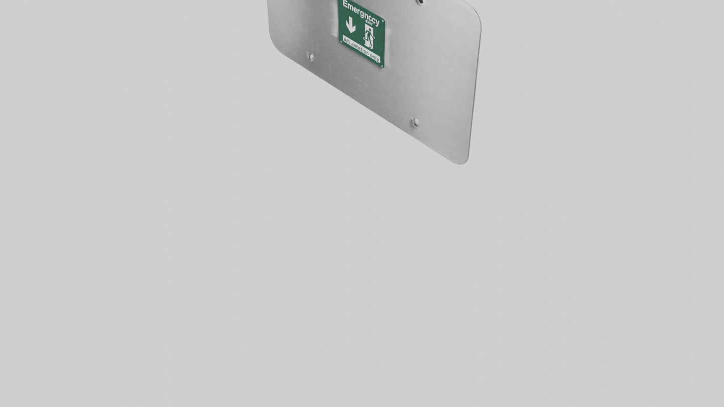 3D model Emergency Exit Only Attention Sign model VR / AR / low-poly