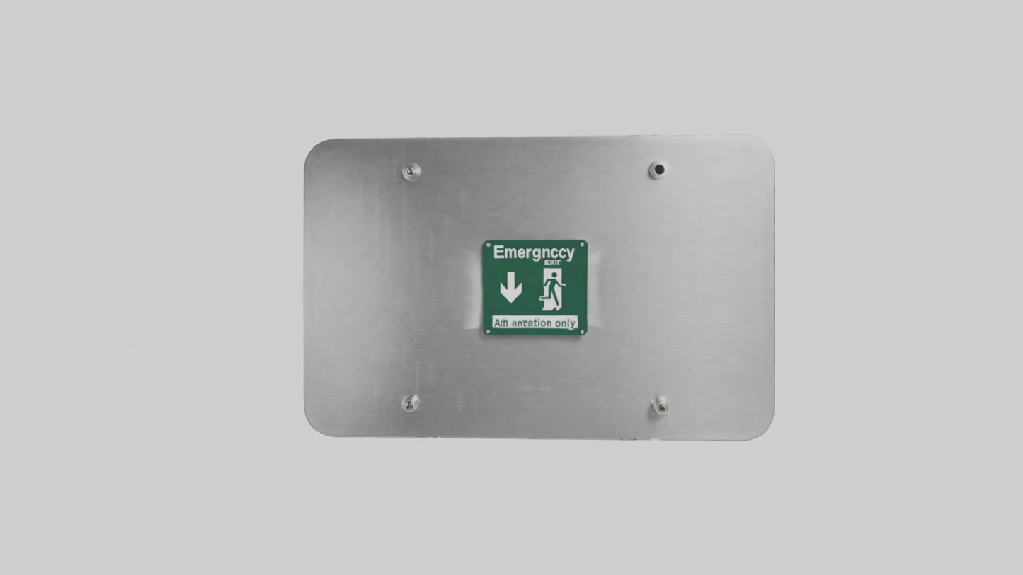 3D model Emergency Exit Only Attention Sign model VR / AR / low-poly