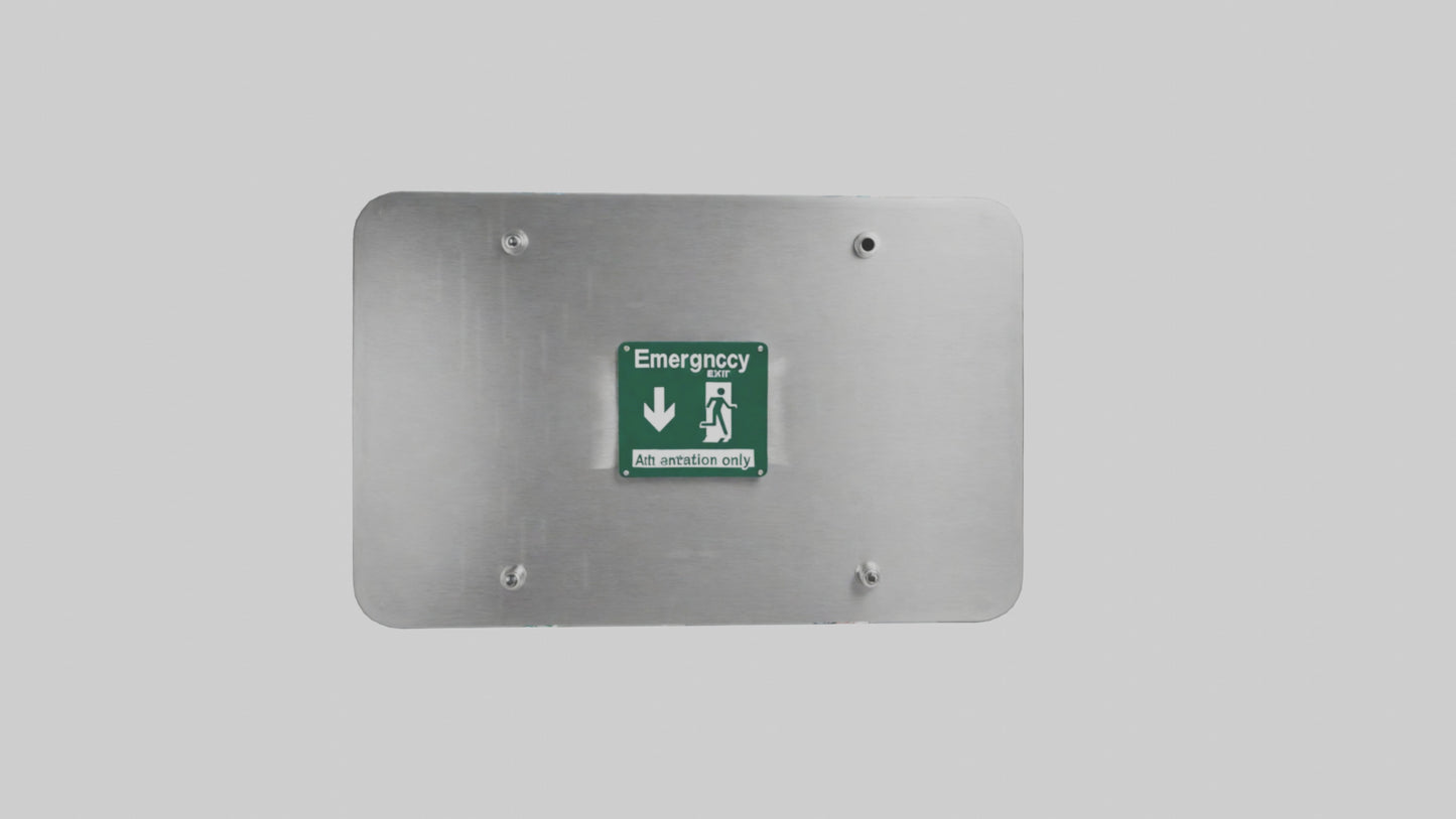 3D model Emergency Exit Only Attention Sign model VR / AR / low-poly