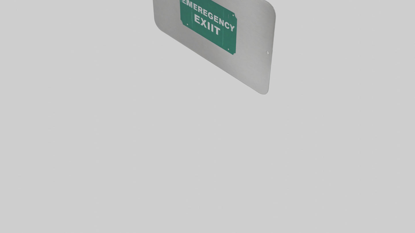 3D model Emergency Exit Only Attention Sign model VR / AR / low-poly