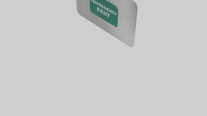 3D model Emergency Exit Only Attention Sign model VR / AR / low-poly