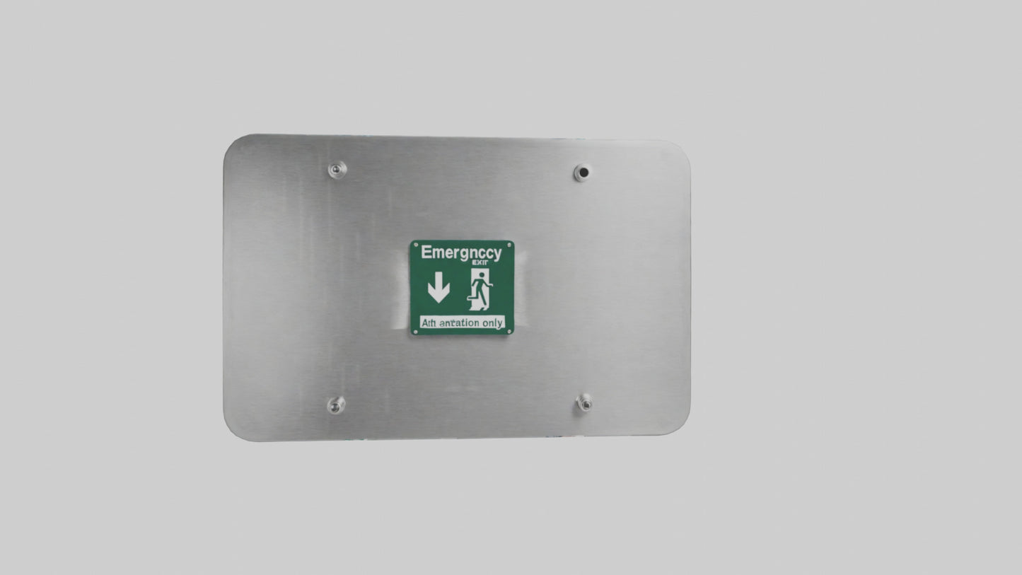 3D model Emergency Exit Only Attention Sign model VR / AR / low-poly