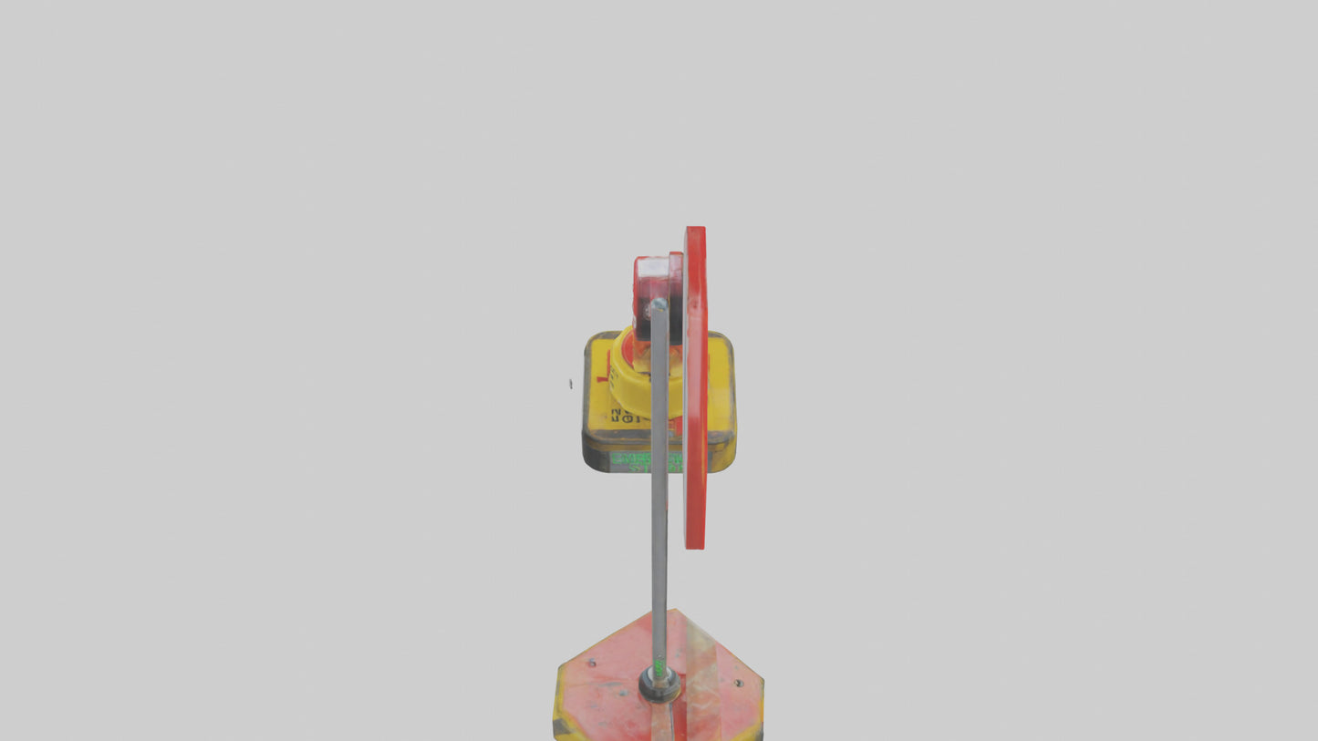 3D model Emergency Stop Button Attention Sign model VR / AR / low-poly
