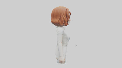 3D model Emma Stone statue model VR / AR / low-poly