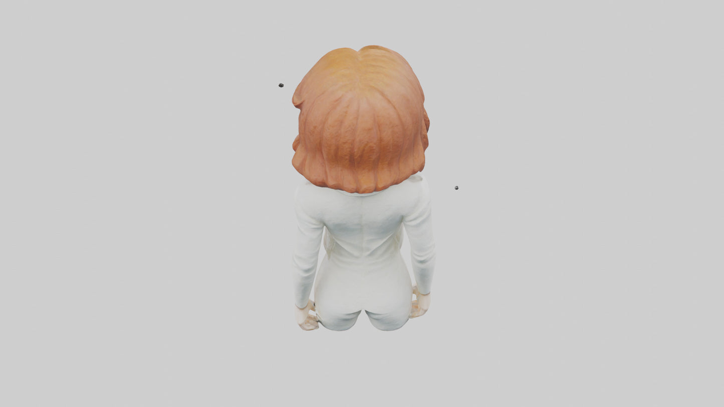3D model Emma Stone statue model VR / AR / low-poly