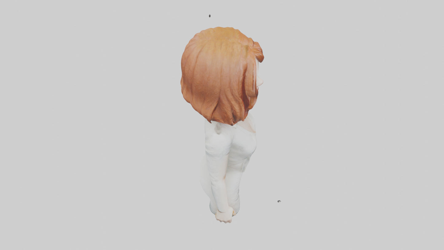 3D model Emma Stone statue model VR / AR / low-poly