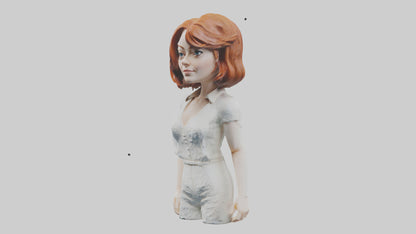 3D model Emma Stone statue model VR / AR / low-poly