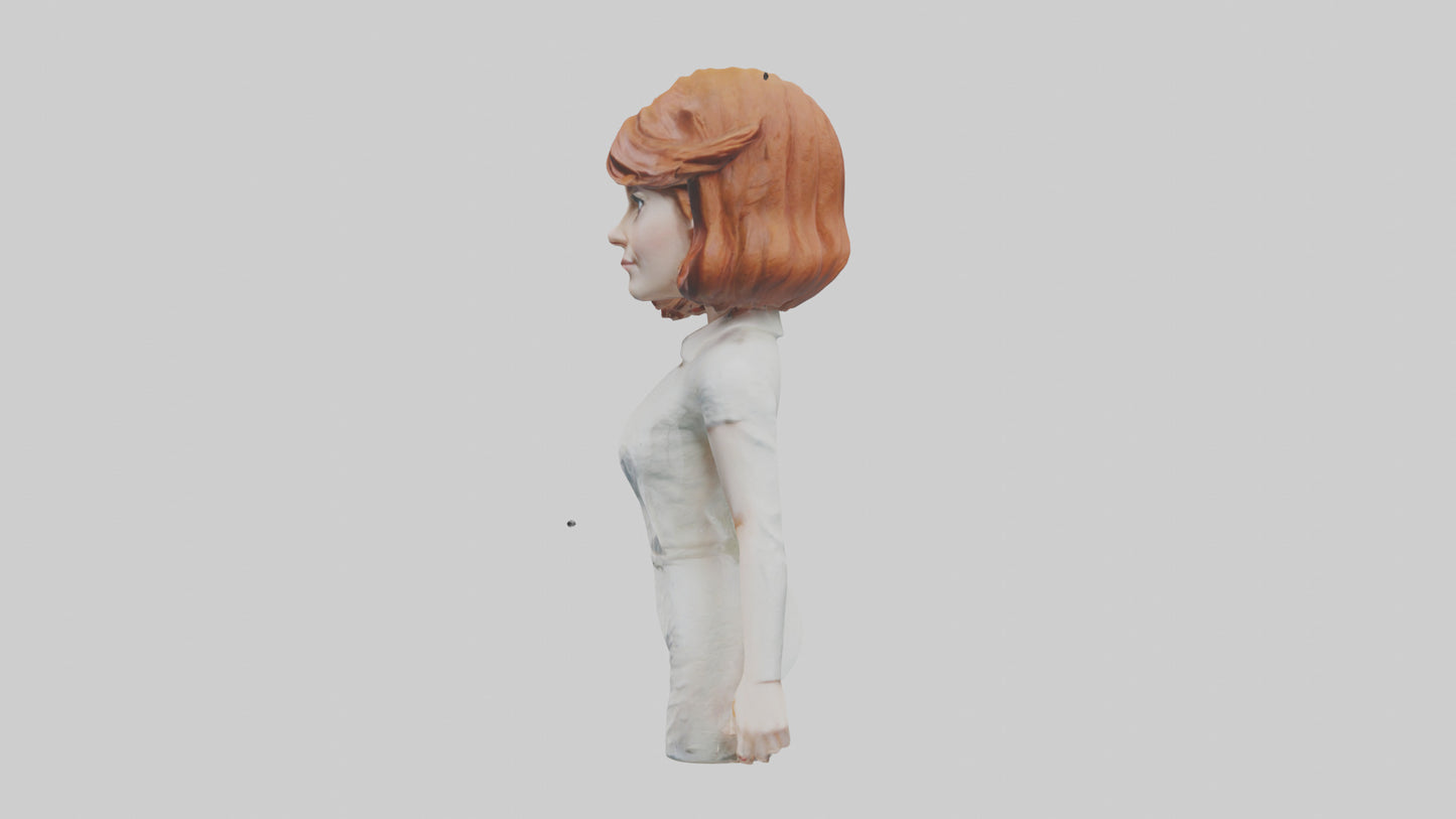 3D model Emma Stone statue model VR / AR / low-poly