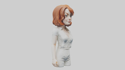 3D model Emma Stone statue model VR / AR / low-poly