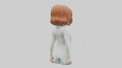 3D model Emma Stone statue model VR / AR / low-poly