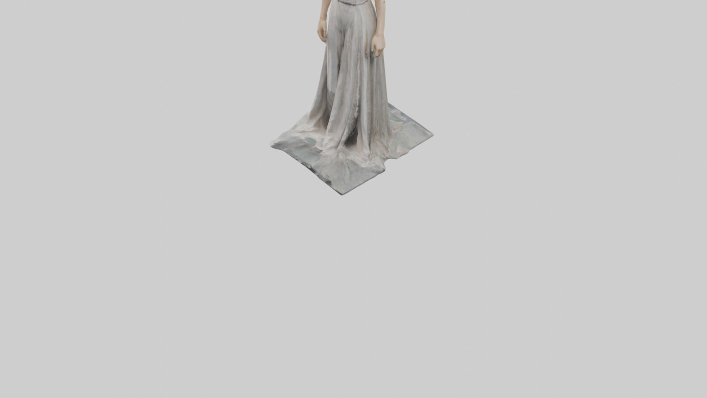 3D model Emma Watson statue model VR / AR / low-poly
