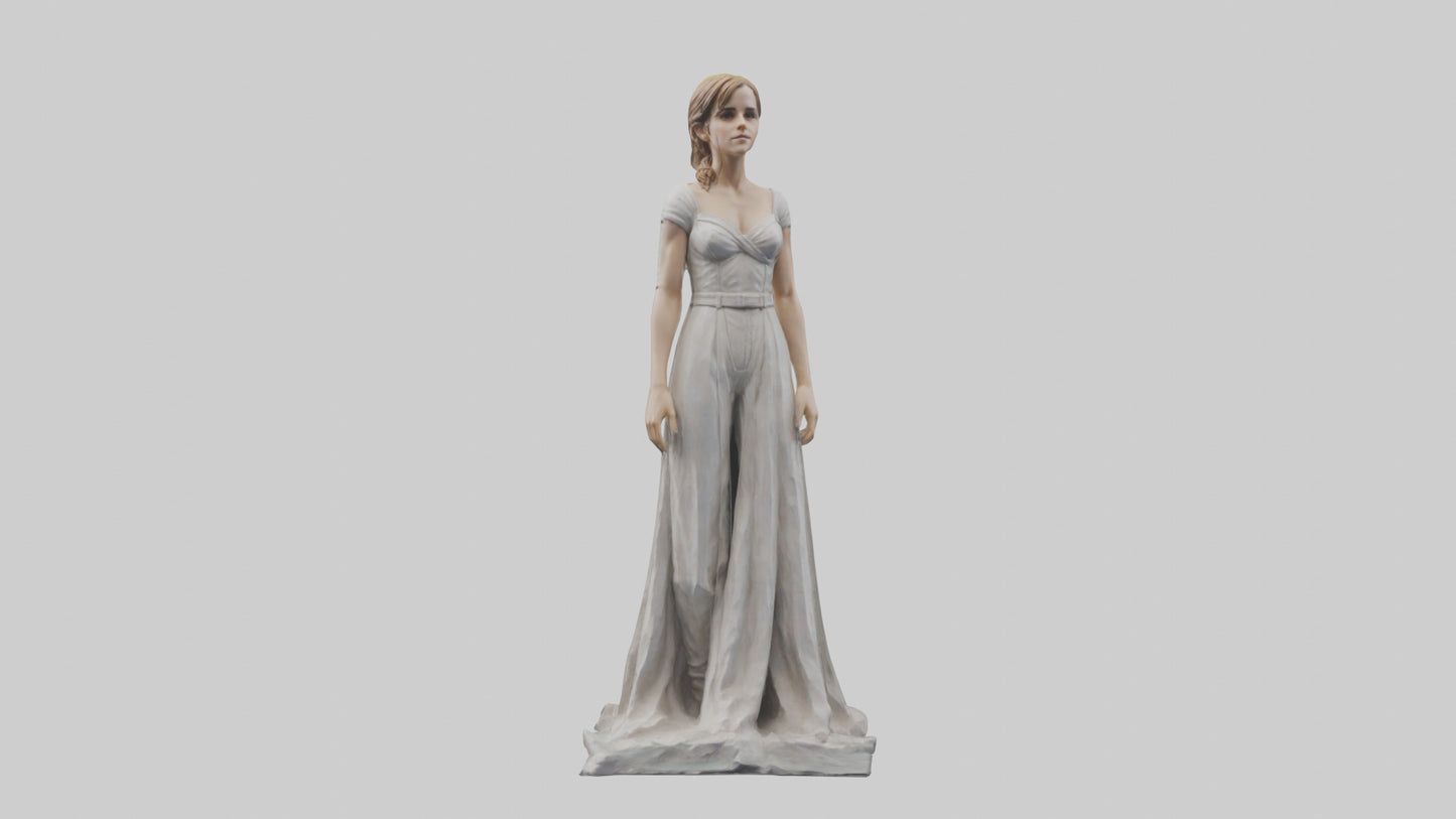 3D model Emma Watson statue model VR / AR / low-poly