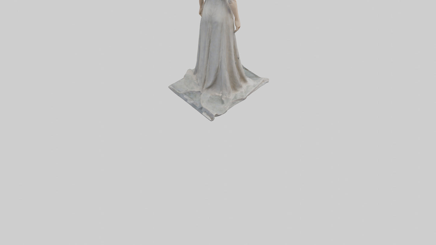 3D model Emma Watson statue model VR / AR / low-poly