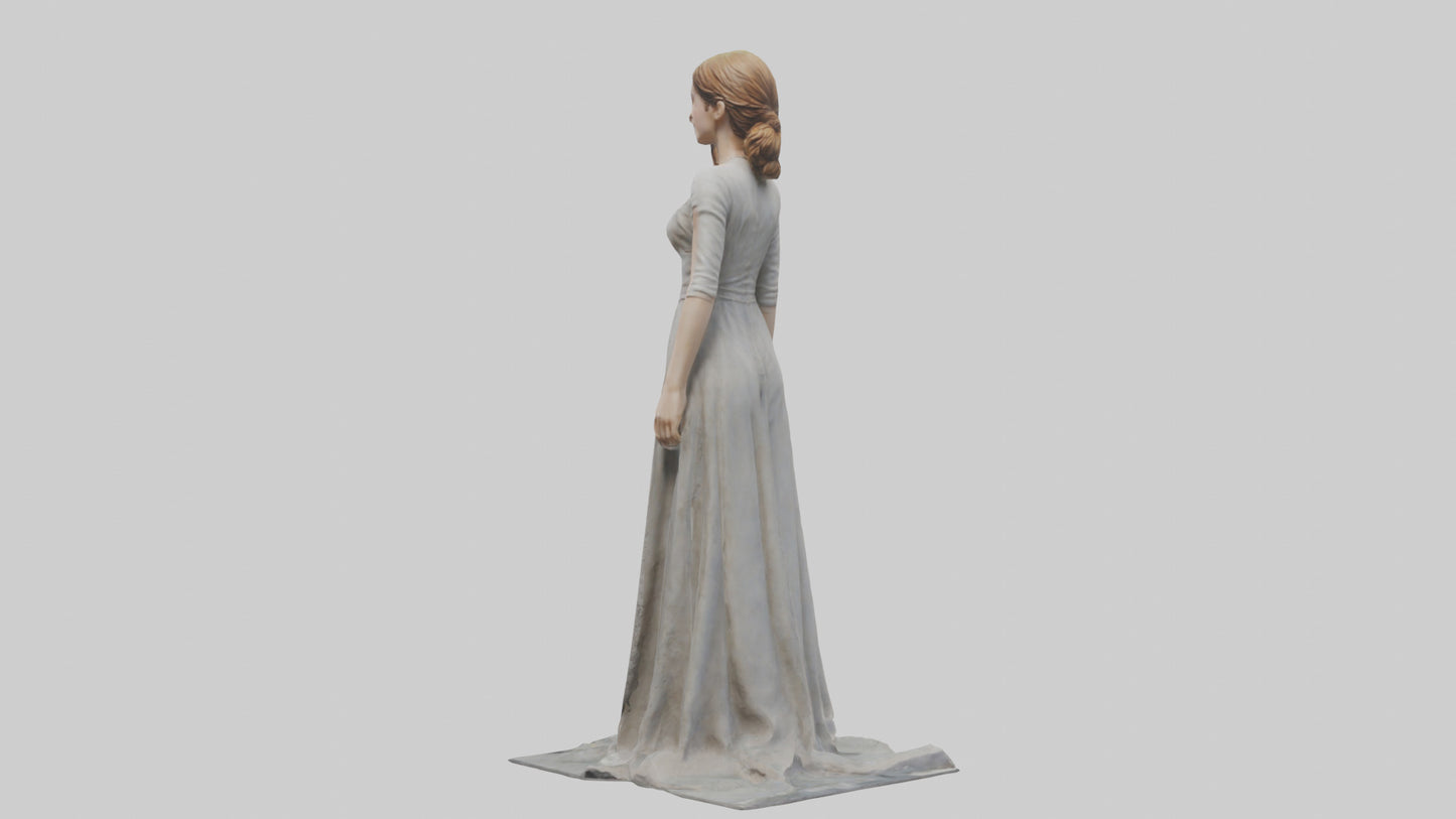3D model Emma Watson statue model VR / AR / low-poly