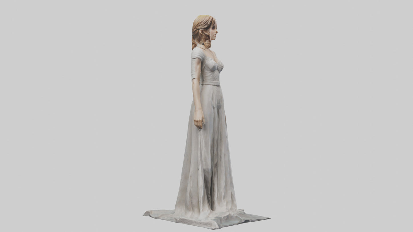3D model Emma Watson statue model VR / AR / low-poly